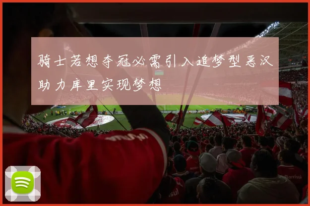 骑士若想夺冠必需引入追梦型恶汉助力库里实现梦想
